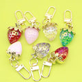 Zinc Alloy Strawberry Heart Keychain For Sweet Bag Charm view 1