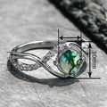 Elegant Vintage Bamboo Shadow Line Infinity Loop Ring For Women Daily Fashion Single Jewelry view 4