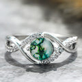 Elegant Vintage Bamboo Shadow Line Infinity Loop Ring For Women Daily Fashion Single Jewelry view 5