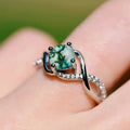 Elegant Vintage Bamboo Shadow Line Infinity Loop Ring For Women Daily Fashion Single Jewelry view 3