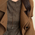 Vintage Copper Horse Pendant Sweater Necklace With Wood Star Charm, New Chinese Light Luxury Choker view 2