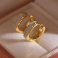 Minimalist Fashion Square Oil Drip Ear Cuffs For Women Korean Style Daily Matching Jewelry Earrings view 1