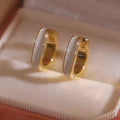 Minimalist Fashion Square Oil Drip Ear Cuffs For Women Korean Style Daily Matching Jewelry Earrings view 3