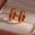 Minimalist Fashion Square Oil Drip Ear Cuffs For Women Korean Style Daily Matching Jewelry Earrings view 2
