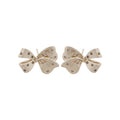 14K Gold Plated Copper Butterfly Bow Stud Earrings With Silver Pins Korean Light Luxury view 5