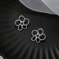 Daisy Heart Enamel Drop Earrings Niche Versatile Floral Heart Dangle Ear Jewelry view 3