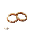 Alloy Round Zircon Hoop Earrings For Women Light Luxury Vintage Geometric Ear Jewelry view 5