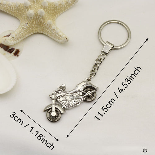 Metal Punk Motorcycle Keychain Car Key Ring Accessory