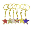 Zinc Alloy Full Diamond Star Keychain Bag Charm Gift view 5