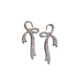 Light Luxury Floral Zircon Faux Pearl Stud Earrings With Silver Needle Elegant Jewelry view 5