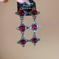 Light Luxury Alloy Resin Round Geometric Dark Style Drop Earrings With Silver Pins view 2