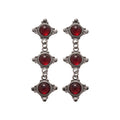 Light Luxury Alloy Resin Round Geometric Dark Style Drop Earrings With Silver Pins view 5