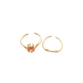 18K Gold Plated Zircon Butterfly Round Ring For Women view 5