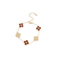 Vintage Copper Zircon Textured Flower Bangle For Women, Light Luxury Daily Fashion Jewelry view 5