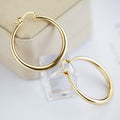 Large Polished Hoop Earrings In Three Metal Finishes view 2