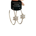Copper Zircon Snowflake C Shape Stud Earrings Korean Light Luxury Geometric Jewelry view 5
