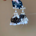 Light Luxury Irregular Teardrop Crystal Zircon Tassel Drop Earrings With Silver Needle Posts view 2
