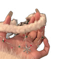 Light Luxury Christmas Plush Snowflake Zircon Faux Pearl Geometric Pendant Necklace view 5