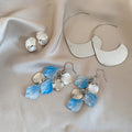 Light Luxury Acrylic Flower Petal Tassel Earring Jewelry Set For Women view 2