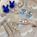 Light Luxury Acrylic Flower Petal Tassel Earring Jewelry Set For Women view 1