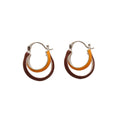 Vintage Maillard Style Alloy Cross Round Enamel Earrings For Women view 5