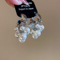 Chic Faux Pearl Beaded Tassel C-Shaped Geometric Drop Earrings For Women view 2