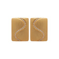 Copper Zircon Quadrilateral S Pattern Stud Earrings Casual Light Luxury Geometric Jewelry view 5