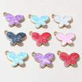 12x18mm Alloy Enamel Butterfly Pendant Charms For DIY Earrings Necklace Jewelry Accessories view 1