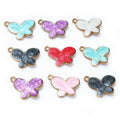 12x18mm Alloy Enamel Butterfly Pendant Charms For DIY Earrings Necklace Jewelry Accessories view 5