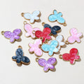 12x18mm Alloy Enamel Butterfly Pendant Charms For DIY Earrings Necklace Jewelry Accessories view 3