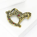 Alloy Enamel Horse Brooch Pin For Unisex Apparel Decoration view 2