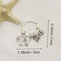 Metal Justice Scales Gavel Keychain Gift view 2