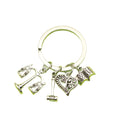 Metal Justice Scales Gavel Keychain Gift view 5