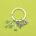Metal Justice Scales Gavel Keychain Gift view 1