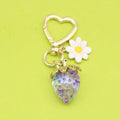 Metal Sunflower Strawberry Heart Keychain Bag Charm view 8
