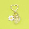 Metal Sunflower Strawberry Heart Keychain Bag Charm view 4