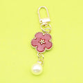 Zinc Alloy Colorful Flower Smiley Keychain DIY Bag Charm view 7