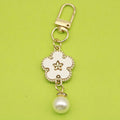 Zinc Alloy Colorful Flower Smiley Keychain DIY Bag Charm view 3