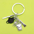 Zinc Alloy Dental Toothbrush Toothpaste Tooth Keychain Backpack Charm Gift view 6