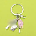 Zinc Alloy Dental Toothbrush Toothpaste Tooth Keychain Backpack Charm Gift view 3