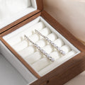 Elegant Geometric Pearl Tassel Drop With Rhinestone Zircon Alloy Bar Luxury Fashion Earrings view 3