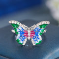 Pastoral Butterfly Drop Earrings For Women, O Chain Oil Painting Forest Vacation Fashion Jewelry view 5