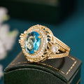 European Court Princess Hollow Metal Ring For Women Faux Gold Noble Style Fashion Accessory view 3