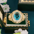 European Court Princess Hollow Metal Ring For Women Faux Gold Noble Style Fashion Accessory view 2
