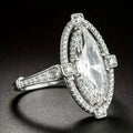 Elegant Marquise Hollow Ring For Women, Palace Style Luxury Statement Fashion Jewelry view 1