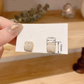 Elegant Square Stud Earrings For Women, Fine Glitter Oil Painting Rectangle Fashion Jewelry view 4