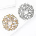Alloy Rhinestone Sunflower Wreath Brooch For Office Suits And Sweaters view 4