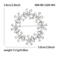 Alloy Rhinestone Floral Wreath Brooch Pin For Women's Clothing Decoration view 6
