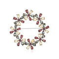 Alloy Rhinestone Floral Wreath Brooch Pin For Women's Clothing Decoration view 5