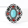 Alloy Pearl Baroque Flower Brooch Pin For Elegant Apparel Decoration view 2